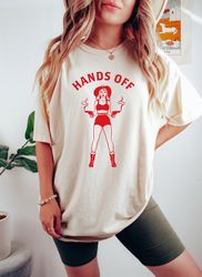 Hands Off Country Girl Oversized Vintage T-Shirt, Comfort Colors Shirt, Cowgirl Shirt