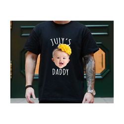 personalized daddy shirt with baby photo, custom dad shirt with baby face, fathers day gift, funny gifts for dad from ki