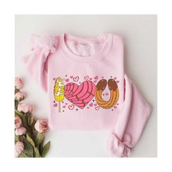 I Love U Conchas Elotes Churros Sweater, Valentine's Day Sweatshirt, Mexican Valentines Gift, Latina Mom Gift, Candy Mex
