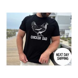 Chicken Dad Shirt, Funny Gift for Chicken Lover, Chicken Dad Shirt, Christmas Gift, Farm Animal, Retro Vintage Father, f