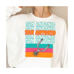 San Antonio Basketball Team Throwback NBA Crewneck, Every Day Oversized Sweatshirt, Perfect Gift For Fans Shirt.