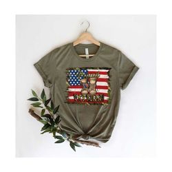 Stolzes Veteran American Flag Shirt, Amerika Soldier Trail Shirt, American Shirts, 4. Juli, Patriotisches Shirt, Army Ve
