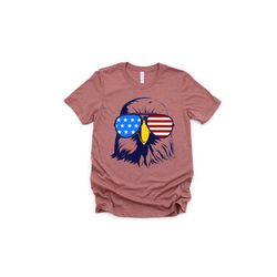 Patriotischer Adler mit Sonnenbrillen Shirt,Freiheitsshirt,4.Juli Shirt,Patriotisches Shirt,Independence Day Shirts,Patr