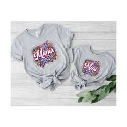 Mama und Mini amerikanische Flagge Shirt, 4. Juli Shirt, Mama Mini Patriotisches Paar Shirt, patriotisches TShirt, Unabh