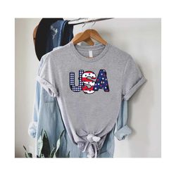 23052024QC6USA Shirt, Retro USA Shirt, USA Flag Shirt, Cute Memorial Day Shirt, Party In The Usa Shirt, Red White And Bl