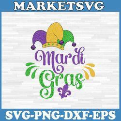 Mardi Gras Svg, New Orleans Festival Svg, Jester Hat Svg, Cricut, svg files, File For Cricut, For Silhouette, Cut File
