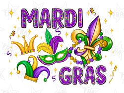 Happy Mardi Gras With Png Sublimation Design, Happy Mardi Gras Png, Mardi Gras Carnival Png, Mrdi Gras Png, Digital Down