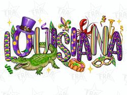 LA Louisiana Mardi Gras Png, Sublimation Design Download, Happy Mardi Gras Png, Louisiana Png, Mardi Gras Png, Sublimate
