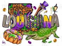 Louisiana Mardi Gras Png sublimation design download, Happy Mardi Gras png, Louisiana png, sublimate designs download