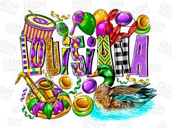 Louisiana Mardi Gras Png sublimation design download, Happy Mardi Gras png, Happy Mardi Gras Png, Louisiana Duck png, su