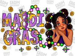 Mardi Gras Girl Png, Sublimation Design, Mardi Gras Black Girl Png, Mardi Gras Png, Leopard Mardi Gras Png, Mardi Gras P