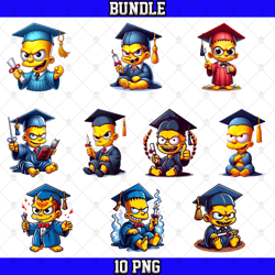 baby evil bart simpson graduation bundle png, bart simpson logo png, baby png, baby graduation logo png - download