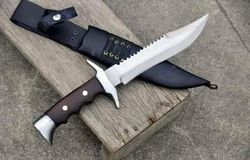 stainless steel knife, hunting knife with sheeth, fixed blade camping knife, bowie knife, handmade knives, gifts for men