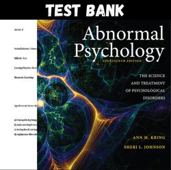 Latest 2023 Test Bank for Abnormal Psychology 14th Edition Kring Test bank | Instant Download