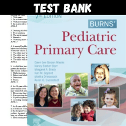 Latest 2023 Burns' Pediatric Primary Care 7th Edition Dawn Lee Garzon Test bank | All Chapters