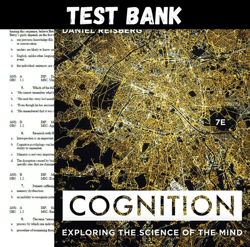Latest 2023 Cognition Exploring the Science of the Mind 7th Edition Daniel Reisberg Test bank | All Chapters