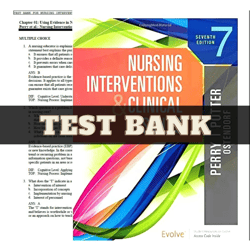 Latest 2023 Nursing Interventions & Clinical Skills, 7th Edition Potter Test Bank | All Chapters Included