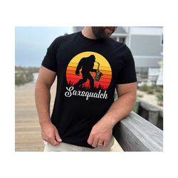 bigfoot tshirt , saxsquatch funny bigfoot shirt , saxophone shirt , funny bigfoot tshirt , saxophone unisex tshirt.jpg