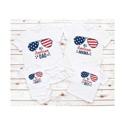 all american family shirt, all american shirt, all american mom shirt, proud family shirt, 4th of july family shirt, 4th