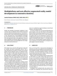 Multiplatform and cost-effective augmented reality model development in restorative dentistry