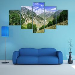 Rocky Mountains Nature 5 Pieces Canvas Wall Art, Large Framed 5 Panel Canvas Wall Art