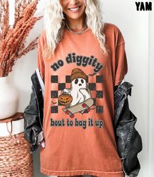 No Diggity Bout To Bag It Up Oversized Vintage T Shirt, Halloween Shirt, Comfort Colors Tee 2