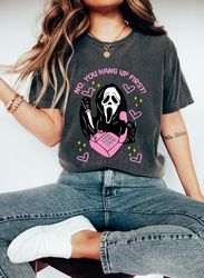 No You Hang Up First Oversized Vintage T-Shirt, Scream Movie Shirt, Horror Halloween Shirt