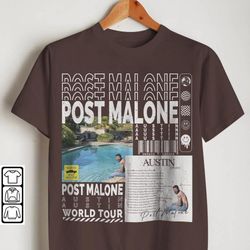 Post Malone Rap Shirt, Y2K 90s Merch Vintage Album Austin Twelve Carot Tour 2023
