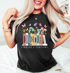 Taylors Version Tee Shirt, Taylors Version Albums As Books Tee Shirt, Book Lover T-Shirt