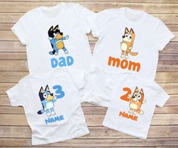 Cute Family Bluey Unisex Classic Shirt, Bluey Family Trips Tee, Bluey Mom Tshirt, Bluey Dad Shirt, Gift For Family