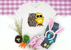 Im Just Here For The Chicks Shirt, Easter Chick Shirt, Funny Easter Shirt, Cute Easter Shirt, Easter Leopard Shirt, East