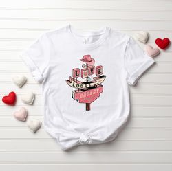Retro Love Lodge Shirt, Cowgirl Shirt, Western Valentines Day Shirt, Cowboy Valentine Shirt, Love Shirt, Western Gifts,