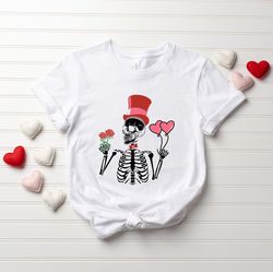 Skeleton Love Heart Shirt, Funny Valentines Day Shirt, Love Shirt, Valentine Shirt, Valentines Day Gift, Skeleton Valent