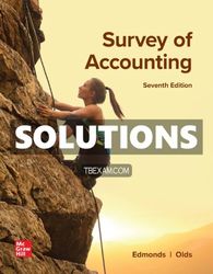 Solutions Manual for Survey of Accounting 7th Edition Edmonds