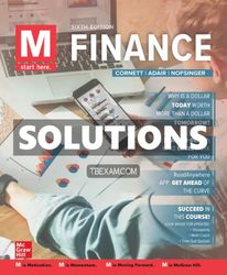 Solutions Manual for M Finance 6th Edition Cornett