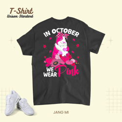 We Wear Pink Breast Cancer Awareness Guinea Pig Halloween Unisex Standard T-Shirt