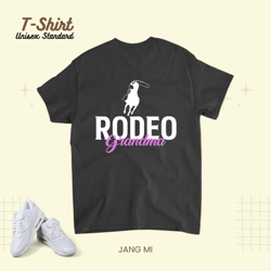 Womens Rodeo Grandma Cowgirl Wild West Horsewoman Ranch Boots Lasso Unisex Standard T-Shirt