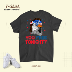 You Free Tonight Costume Eagle 4th Of July Tee USA Flag Unisex Standard T-Shirt