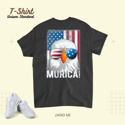 4th of July Bald Eagle Murica Men Vintage American Flag Unisex Standard T-Shirt