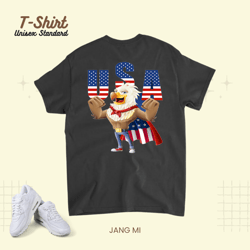 4th of July Shirt Bald Eagle Hero US Flag Unisex Standard T-Shirt