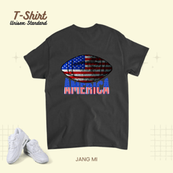 America 4th of July Eagle Patriotic American Football Flag, T-Shirt, Unisex Standard T-Shirt