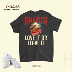 America Love It Or Leave It American Flag Eagle, T-Shirt, Unisex Standard T-Shirt