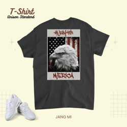 America Merica Eagle 4th of July Vintage American US Flag, T-Shirt, Unisex Standard T-Shirt
