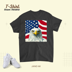 American Bald Eagle 4th of July USA Flag, T-Shirt, Unisex Standard T-Shirt