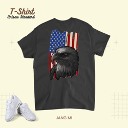American Bald Eagle Independance American Flag Eagle 21, T-Shirt, Unisex Standard T-Shirt