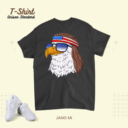 american bald eagle mullet 4th of july  usa patriotic (1), T-Shirt, Unisex Standard T-Shirt