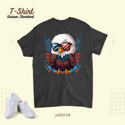 American Bald Eagle USA Flag Shirt 4th of July Eagle USA kid, T-Shirt, Unisex Standard T-Shirt