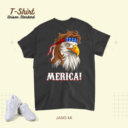 American Eagle Mullet Merica Shirt Men Women Fourth Of July, T-Shirt, Unisex Standard T-Shirt