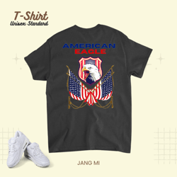 American eagle proudly American flag and eagle, T-Shirt, Unisex Standard T-Shirt