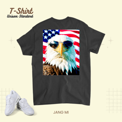 American Eagle with shades american flag, T-Shirt, Unisex Standard T-Shirt